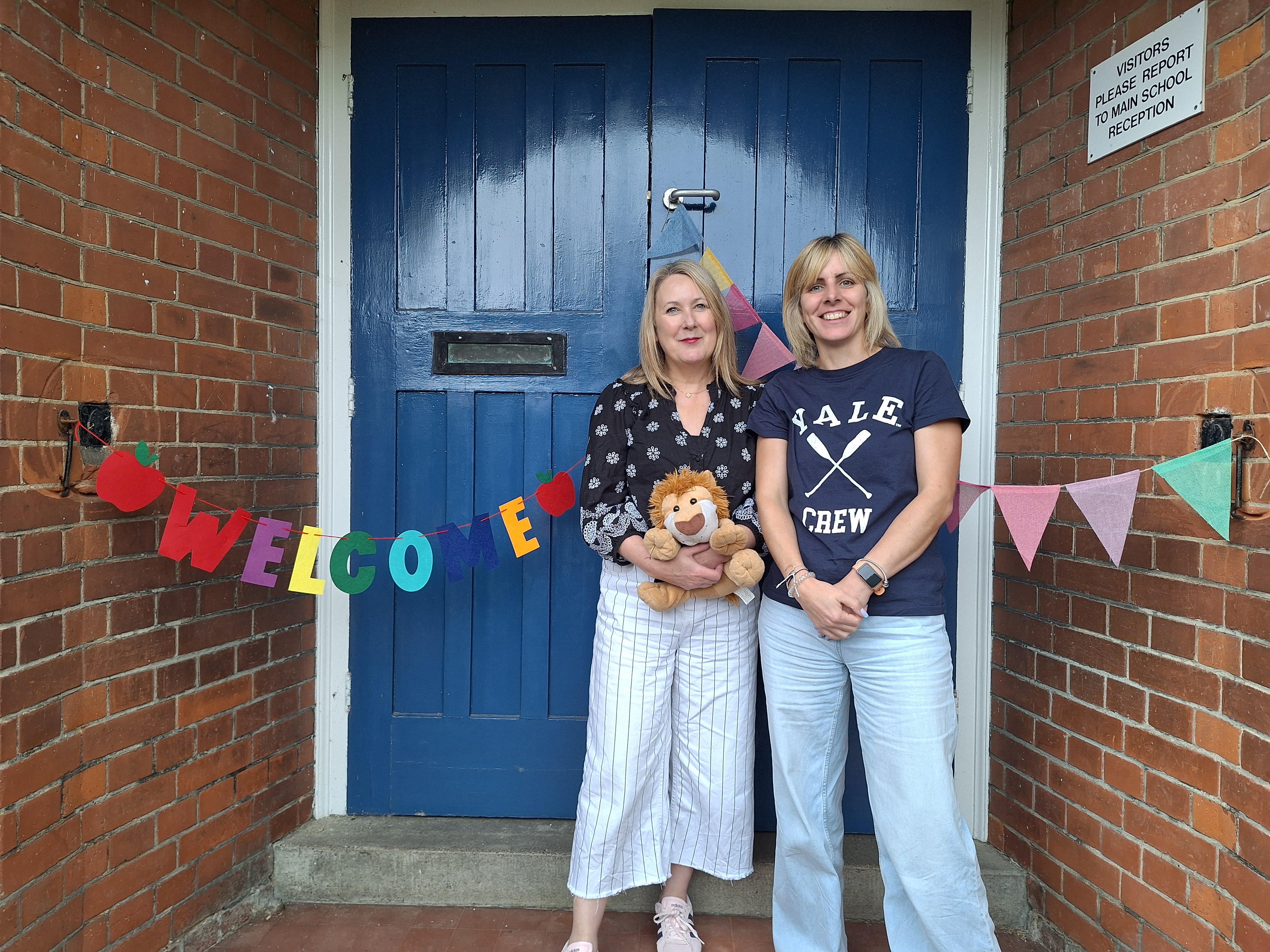 Mrs Allen and Mrs Lugg are looking forrwad to welcoming you  to Apple Class!